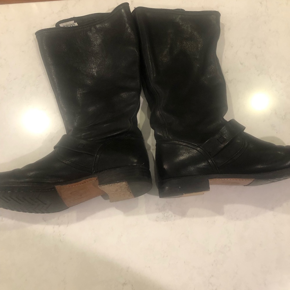 Frye Black Leather Boots - Picture 2 of 5
